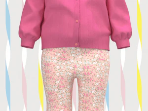 girls frill cardigan 3D Model