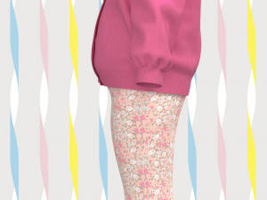 girls frill cardigan 3D Модель