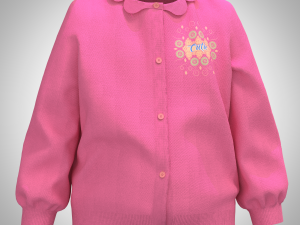 girls frill cardigan 3D Модель