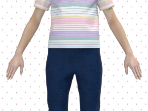 dziewczęcy kardigan z falbanką Model 3D