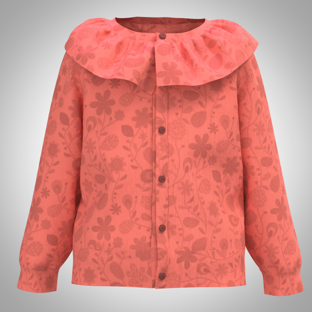 kid girls cardigan Modello 3D .c4d .max .obj .3ds .fbx .stl .blend 