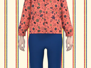 kid girls cardigan 3D Model