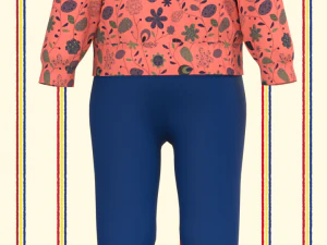 kid girls cardigan 3D Model