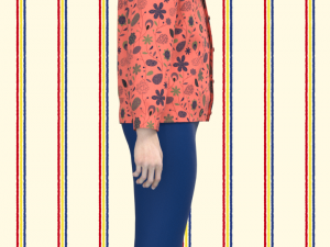 kid girls cardigan Modello 3D