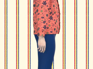 kid girls cardigan 3D Model