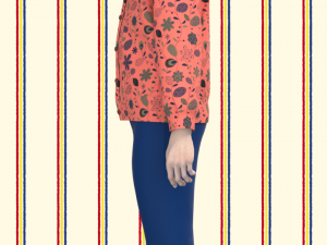 kid girls cardigan Modello 3D