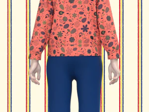 kid girls cardigan 3D Model