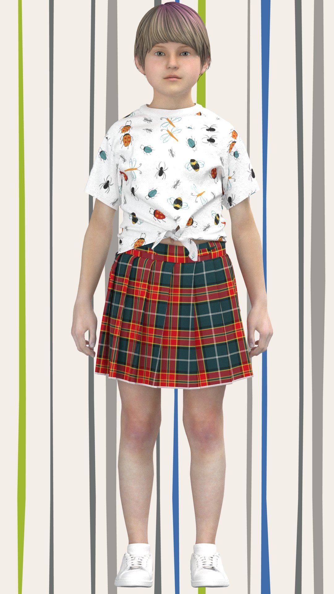 Checkered skirt 3d online