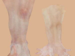 여아용 주름 치마와 티셔츠 3D 모델