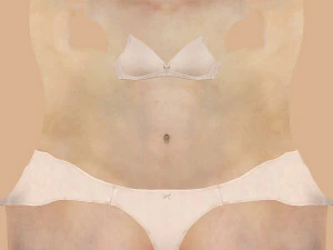 여아용 주름 치마와 티셔츠 3D 모델