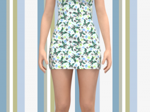ladies off shoulder dress 3D 模型