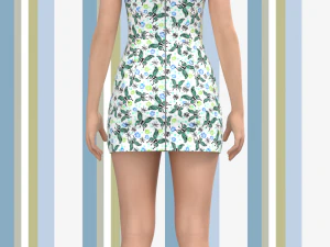 ladies off shoulder dress 3D Model