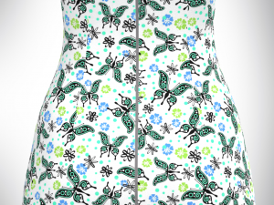 ladies off shoulder dress Modello 3D