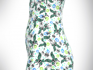 ladies off shoulder dress Modello 3D