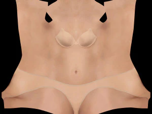 ladies off shoulder dress 3D Model