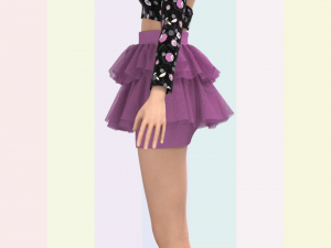 ladies ballerina skirt and top dancing 3D Model