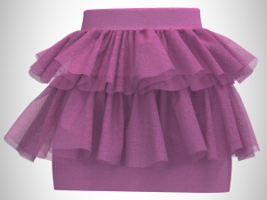 ladies ballerina skirt and top dancing 3D Model