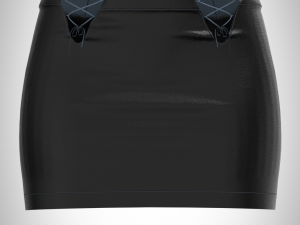 ladies mini skirt and tops 3D Model