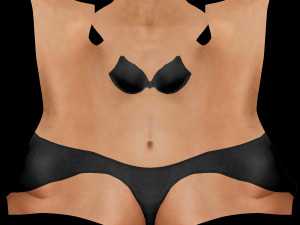 ladies mini skirt and tops 3D Model
