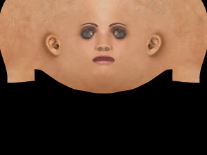 여성용 미니 스커트와 상의 3D 모델