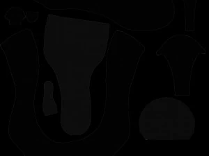 여성용 미니 스커트와 상의 3D 모델