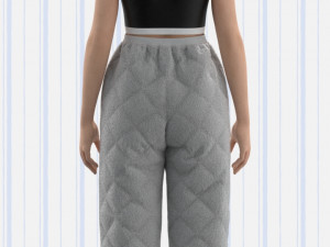ladies racerback top and quilted trouser 3D Модель
