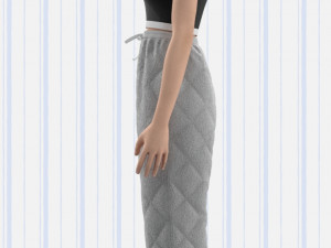 ladies racerback top and quilted trouser 3D Модель