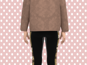 ladies plush hoodie Modelo 3D