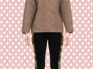 ladies plush hoodie Modelo 3D