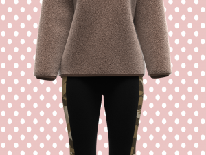 ladies plush hoodie Modelo 3D