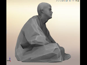 zittende mens 3D Model