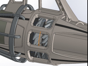engine pod 3D मॉडल