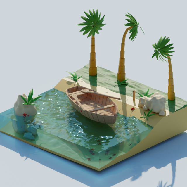 boat on the beach Modello 3D .c4d .max .obj .3ds .fbx .stl .blend 