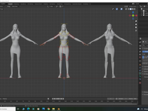 Nun-zombie Low-poly 3D Model