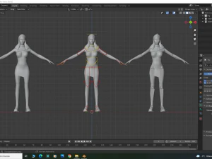 Nun-zombie Low-poly 3D Model