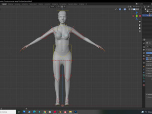 Amelia Female character cyberpunk style Low-poly Modèle 3D