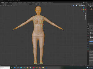 Amelia Female character cyberpunk style Low-poly 3D Model