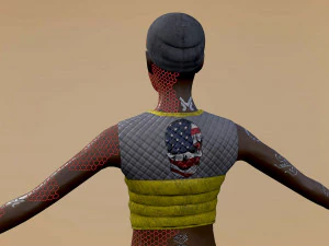 Amelia Female character cyberpunk style Low-poly 3D Model