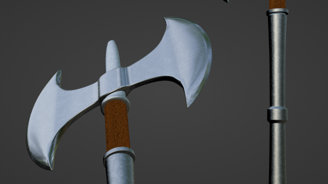 battle axe - labrys Modelo 3D .c4d .max .obj .3ds .fbx .stl .blend 