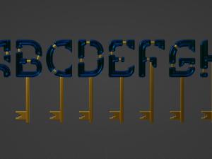 alphabet keys 3D Models