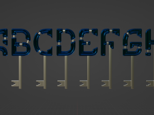alphabet keys 3D Модель