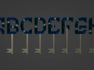 tasti dell'alfabeto Modello 3D