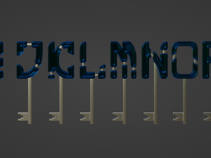 alphabet keys 3D Модель