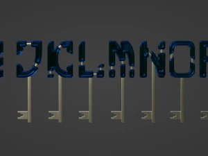 tasti dell'alfabeto Modello 3D