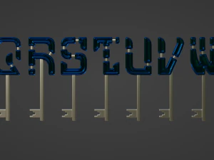 tasti dell'alfabeto Modello 3D