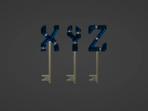tasti dell'alfabeto Modello 3D