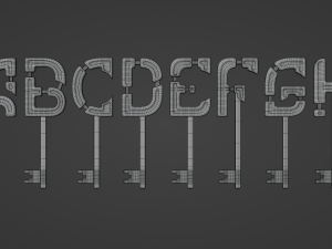 alphabet keys 3D Модель