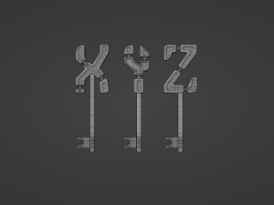 alphabet keys 3D Модель