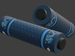 dragon scroll Model 3D