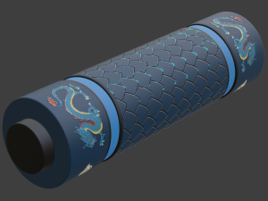 dragon scroll Modello 3D